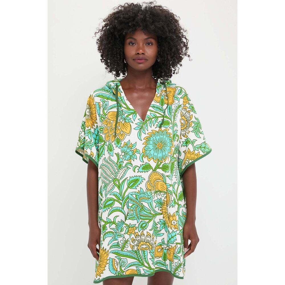 TUCKERNUCK BEACH Lagoon Wildflower Terrycloth Cabana Coverup Size M/L NWT